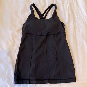 Lululemon Athletica- black exercise tank, size 6